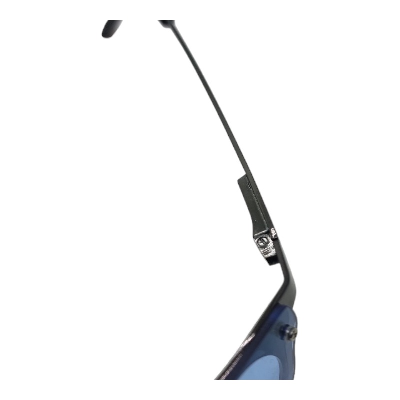 Locs Y2K Solbriller Med Blå Glas Og Mørkt Metal Stel | Vienna