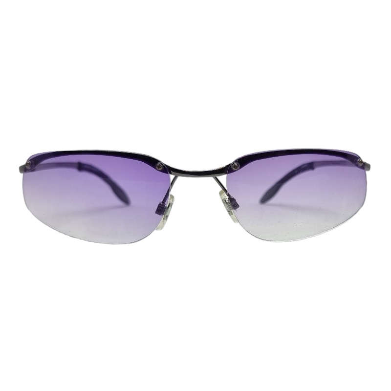 Locs Y2K Solbriller Med Lilla Fade Glas Og Mørkt Metal Stel | Bern
