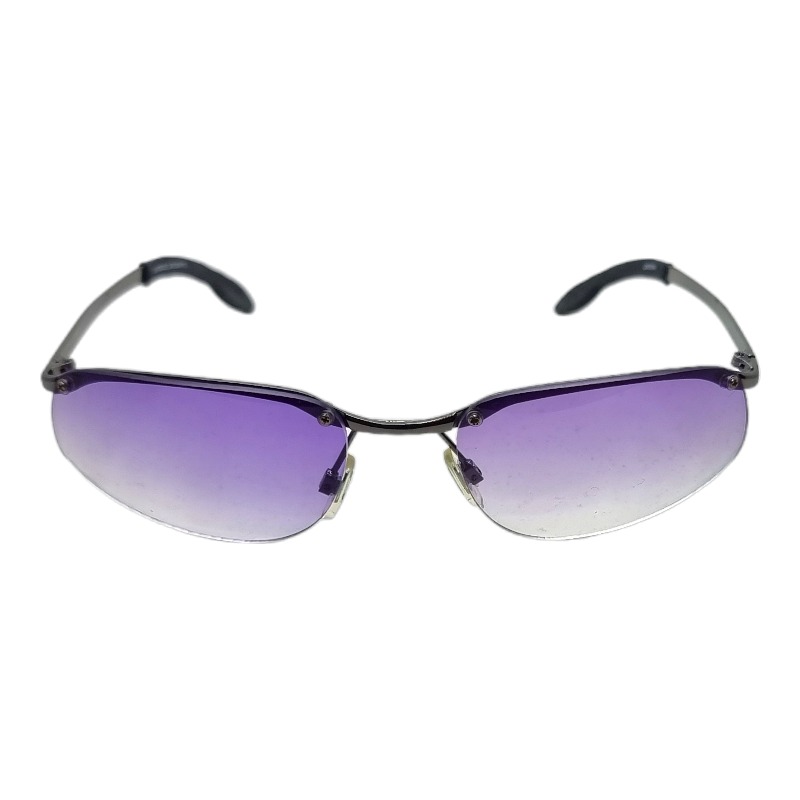 Locs Y2K Solbriller Med Lilla Fade Glas Og Mørkt Metal Stel | Bern