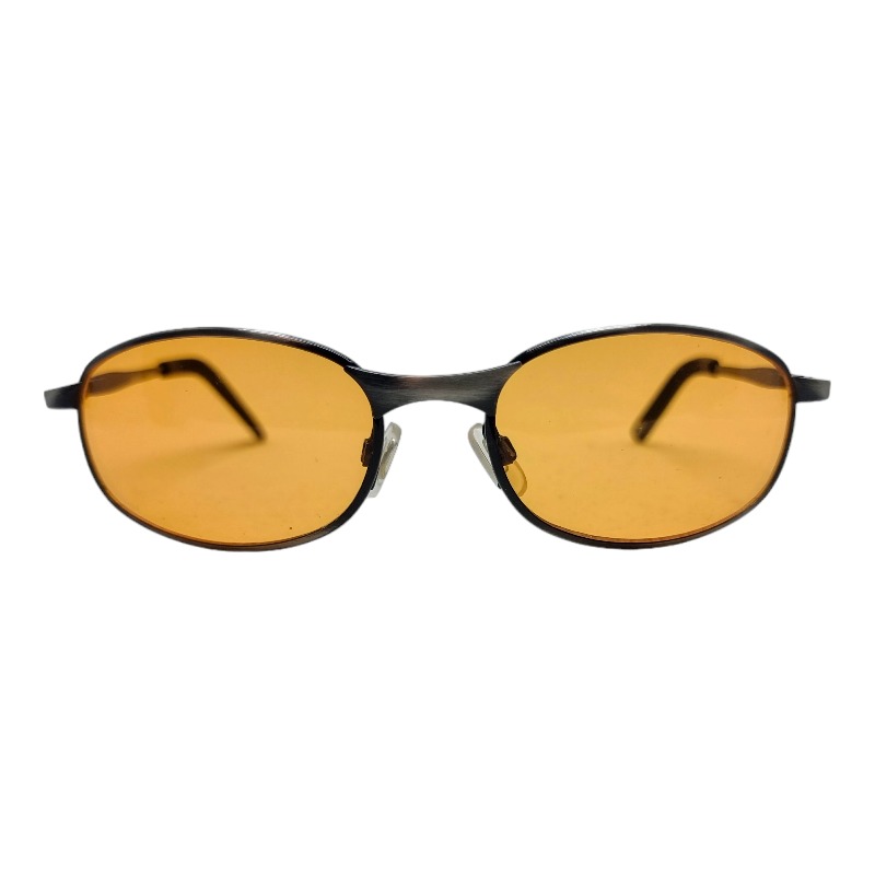 Locs Y2K Solbriller Med Orange Glas Og Mørkt Metal Stel | Brussels