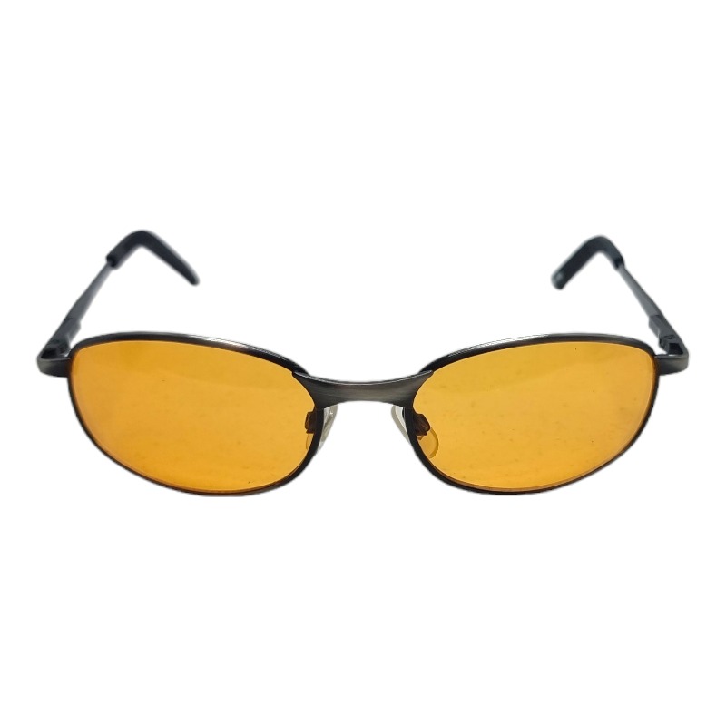 Locs Y2K Solbriller Med Orange Glas Og Mørkt Metal Stel | Brussels