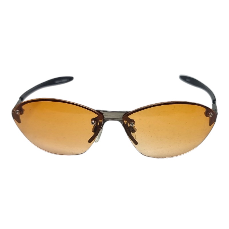 Locs Y2K Solbriller Med Orange Glas Og Mørkt Metal Stel | Basel