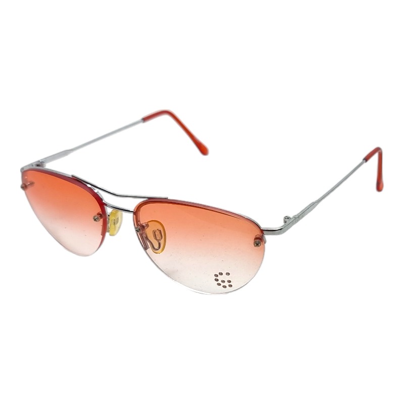 locs Y2K Solbriller med rød-orange fade glas og “diamanter” | G