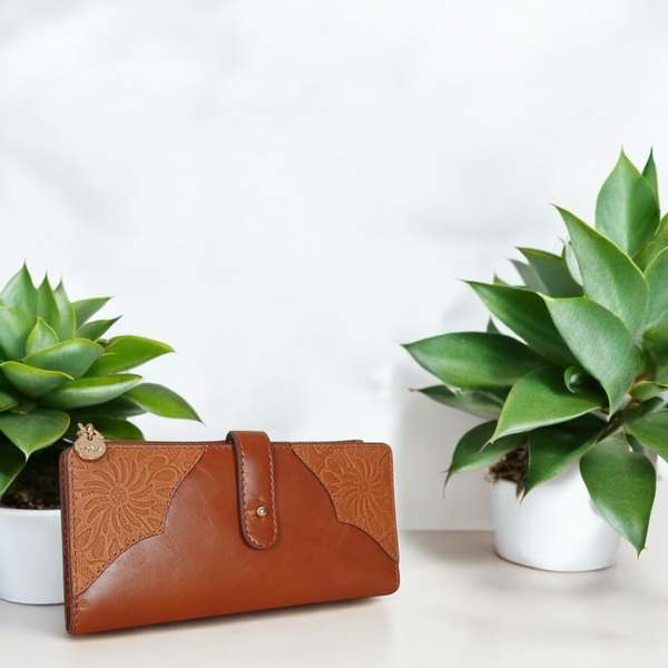 Lodis Floral Tooled Slim Wallet
