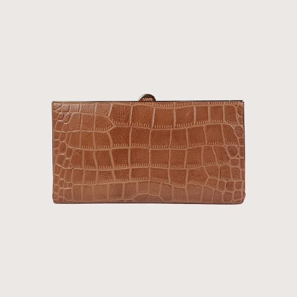 Lodis Quinn Clutch Framed Wallet (Croco)