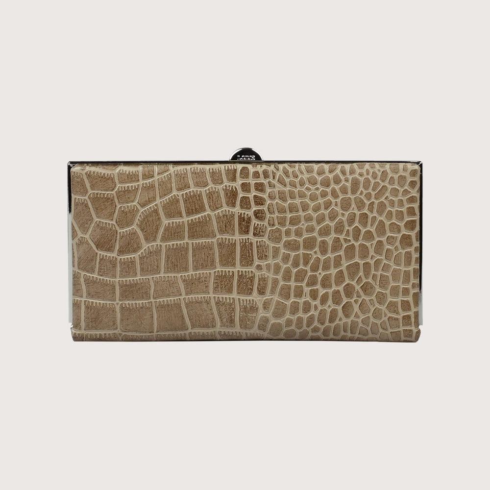 lodis Quinn Clutch Framed Wallet (Croco)