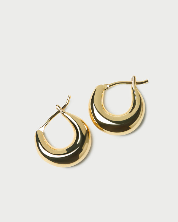 Loeffler Randall Adeline Gold Mini Dome Hoop Earring
