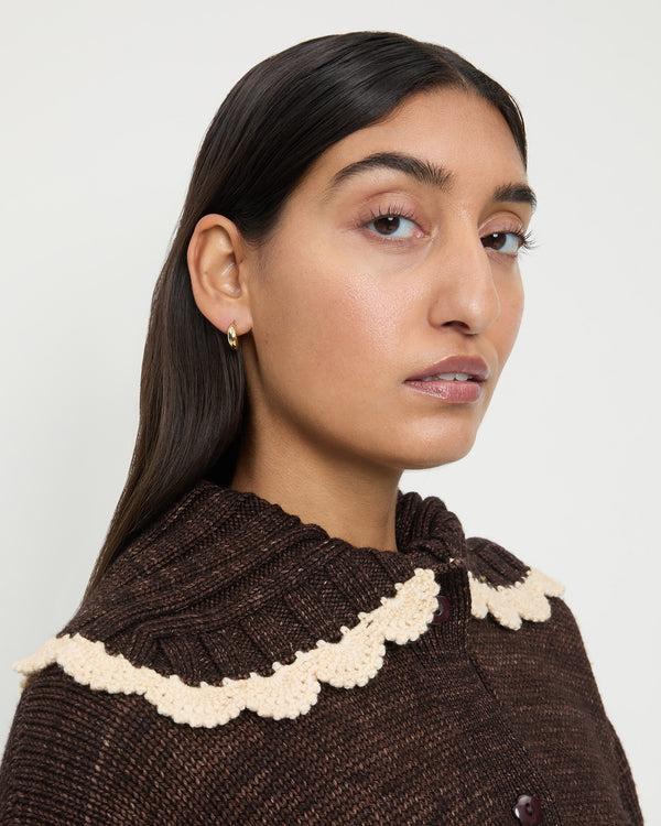 Loeffler Randall Adeline Gold Mini Dome Hoop Earring