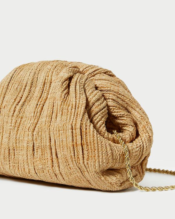 Loeffler Randall Bailey Natural Pleated Dome Clutch