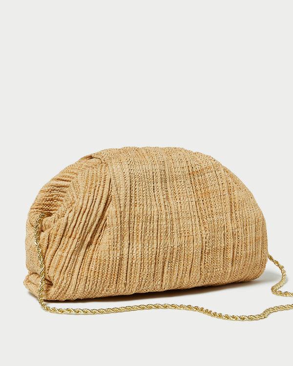 Loeffler Randall Bailey Natural Pleated Dome Clutch