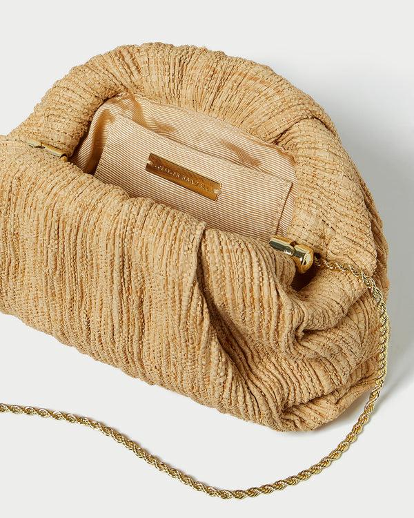 Loeffler Randall Bailey Natural Pleated Dome Clutch
