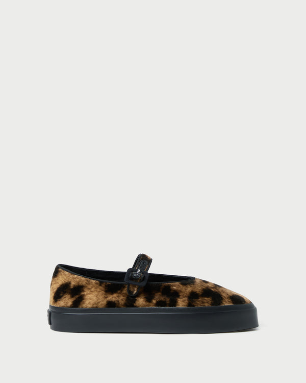 Loeffler Randall Cooper Leopard Velvet Mary Jane Sneaker