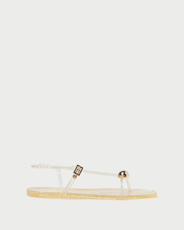 Loeffler Randall Dana Champagne Strappy Jelly Sandal