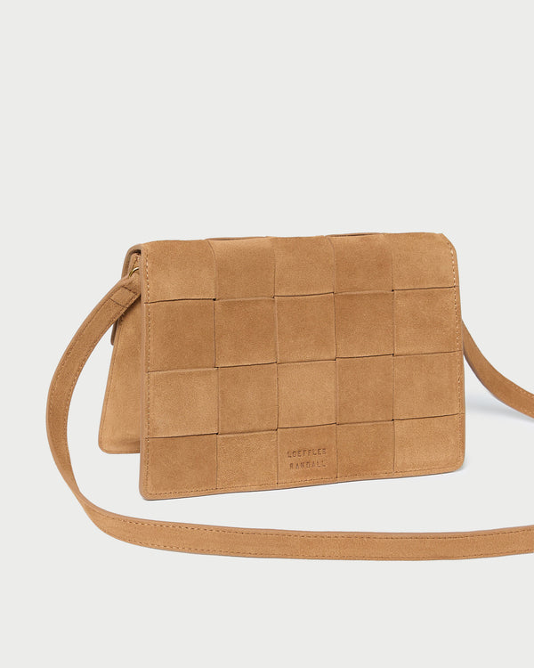 Loeffler Randall Delphine Toffee Suede Shoulder Bag