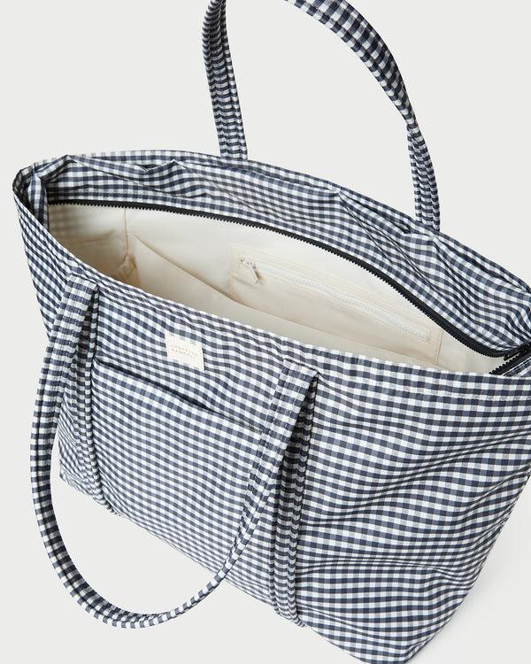 Loeffler Randall Dina Black/White Gingham Travel Tote