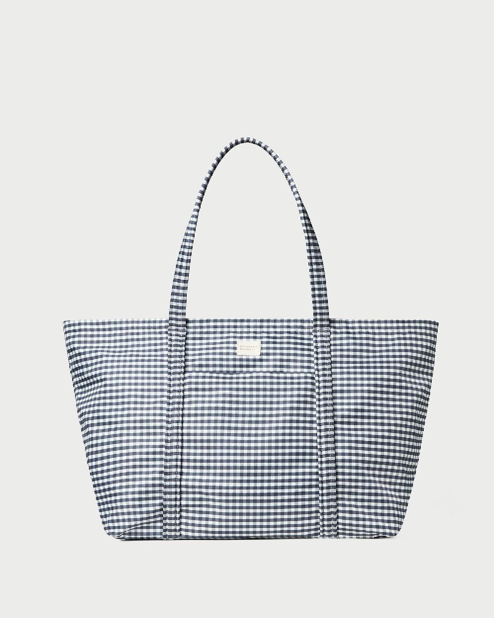loeffler randall Dina Black/White Gingham Travel Tote