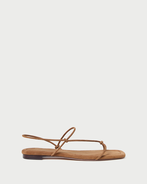 Loeffler Randall Eleanor Cacao Suede Strappy Sandal