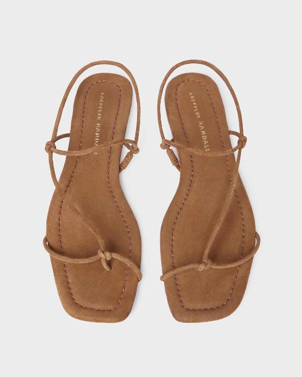 loeffler randall Eleanor Cacao Suede Strappy Sandal