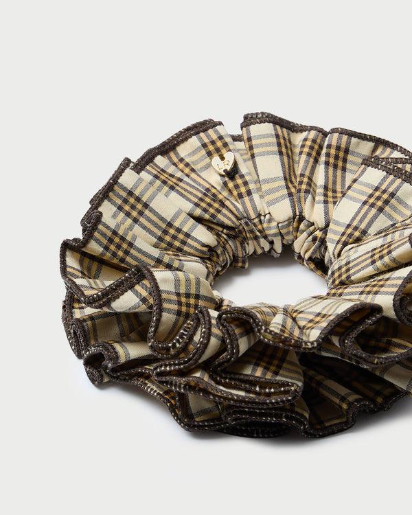 Loeffler Randall Felice Butter Plaid Layered Scrunchie