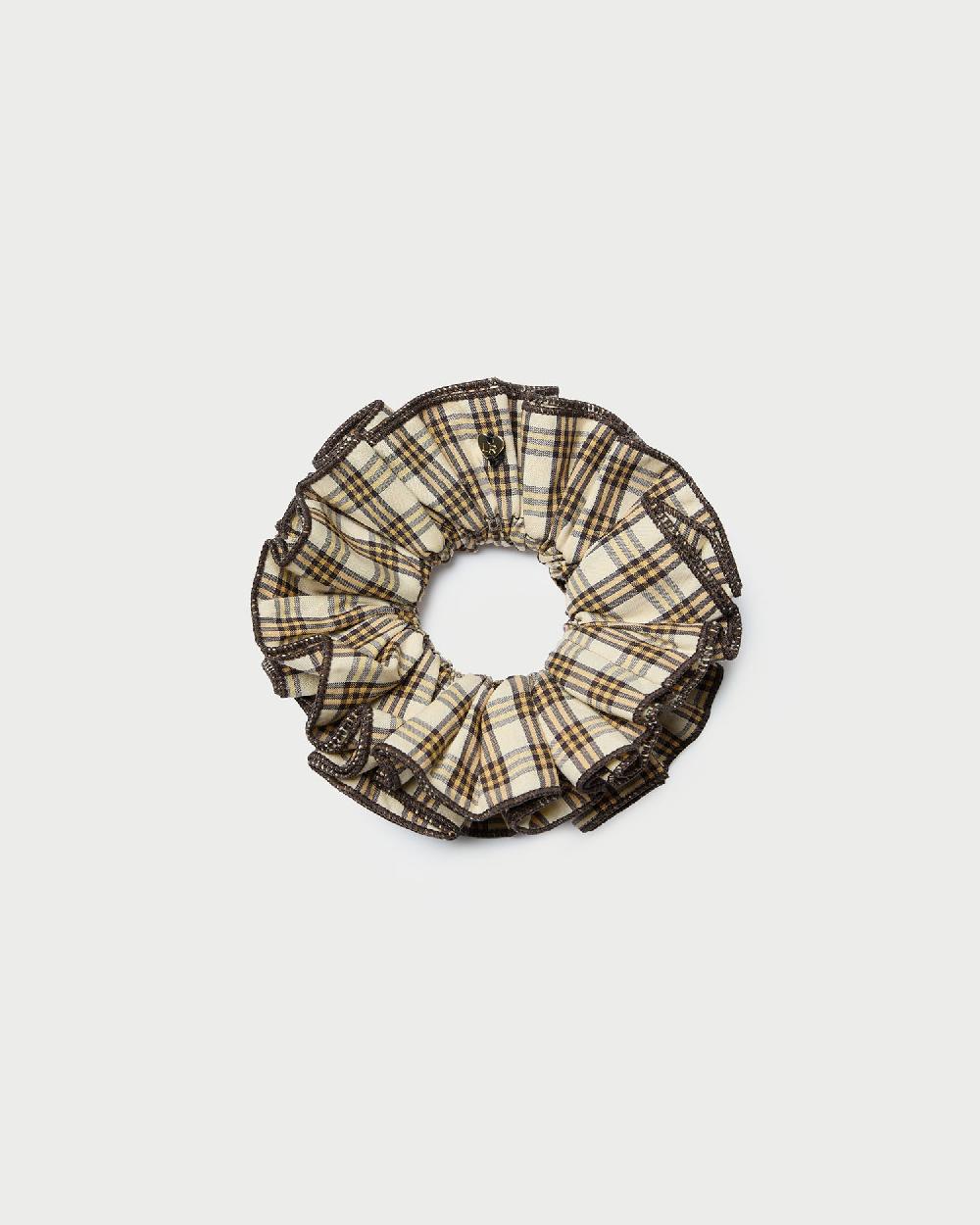 loeffler randall Felice Butter Plaid Layered Scrunchie