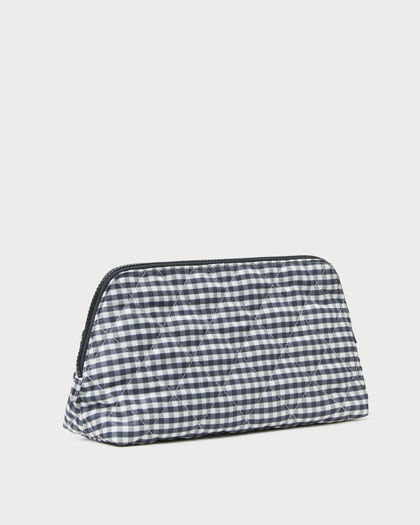 Loeffler Randall Frances Black/White Gingham Cosmetic Pouch