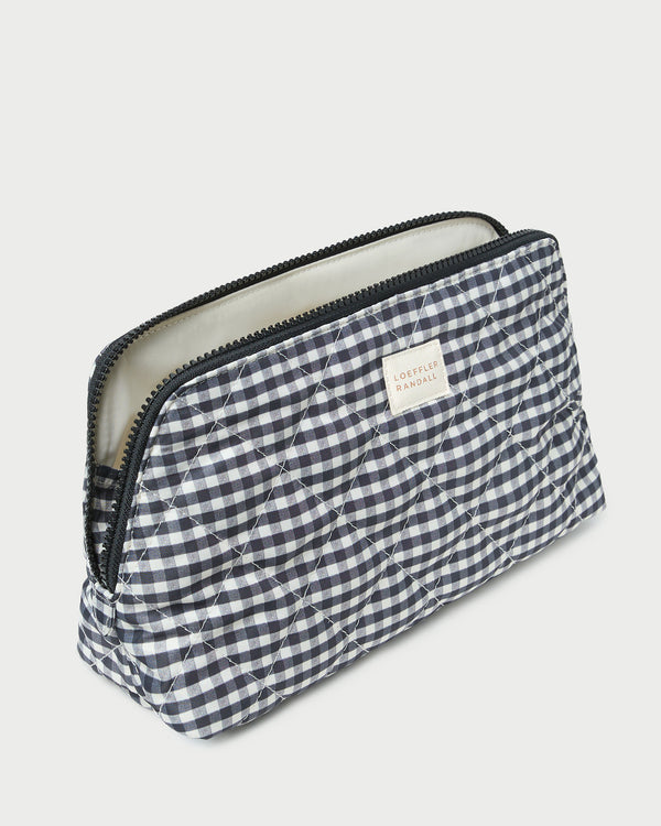 Loeffler Randall Frances Black/White Gingham Cosmetic Pouch