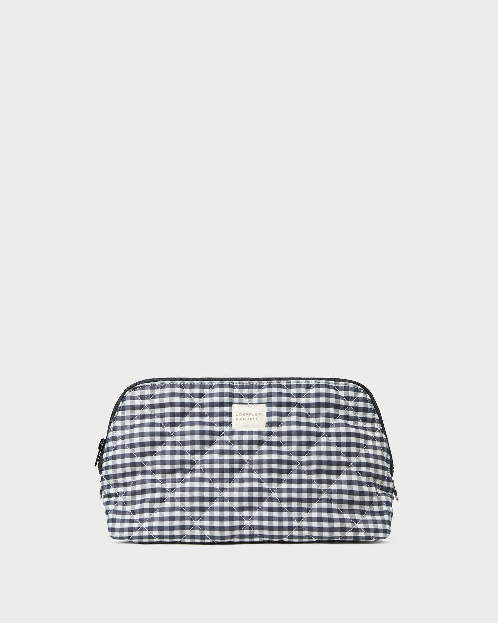 loeffler randall Frances Black/White Gingham Cosmetic Pouch