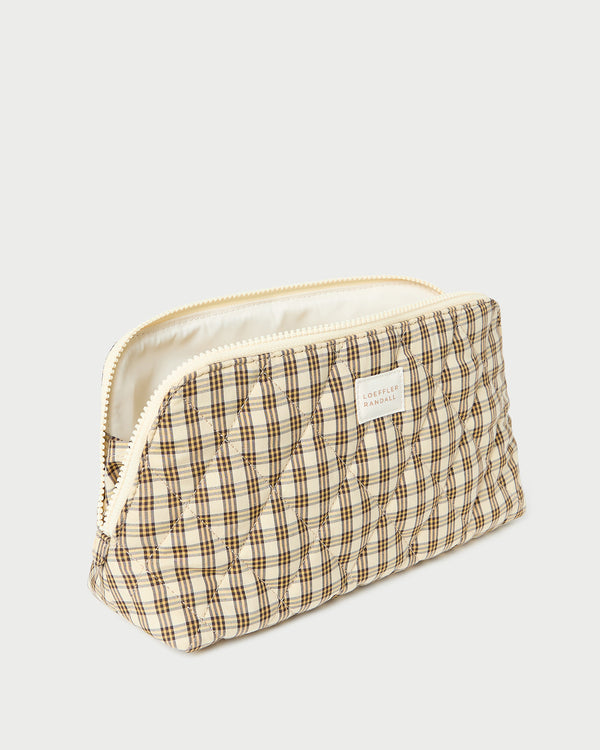 Loeffler Randall Frances Butter Plaid Cosmetic Pouch