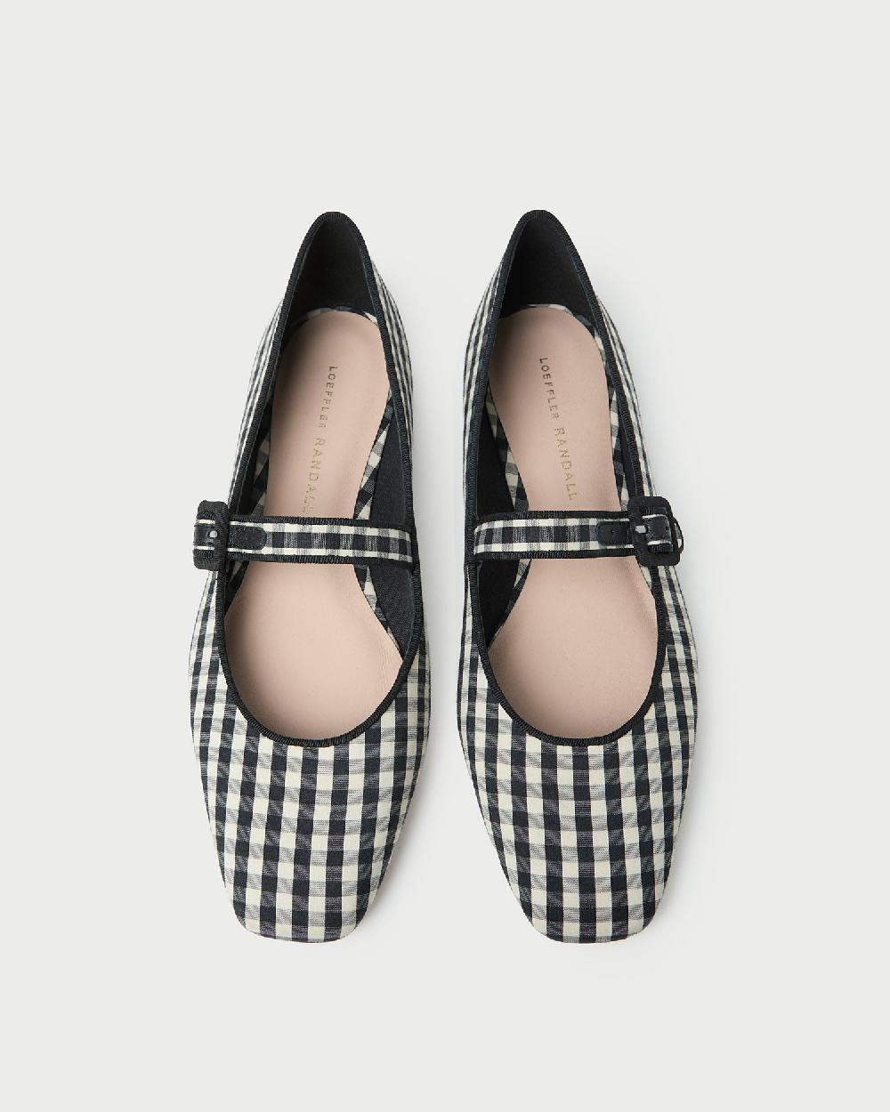 loeffler randall Ginger Black/White Gingham Mary Jane