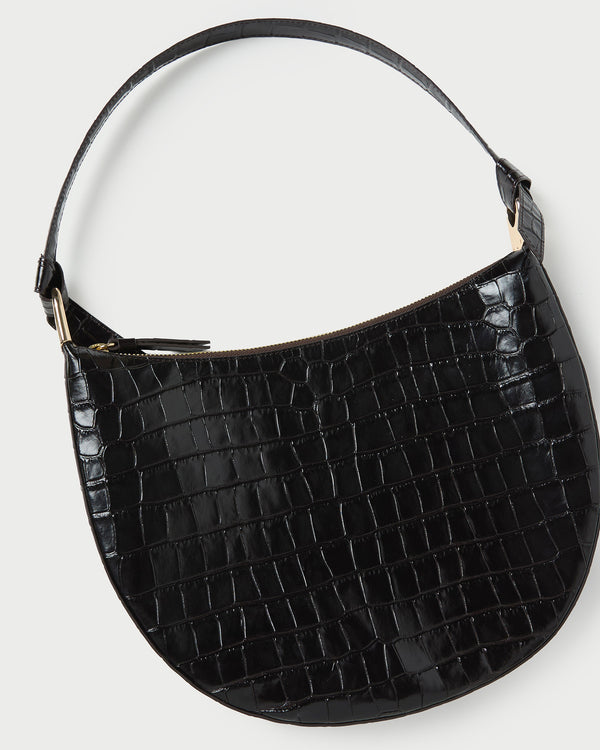 Loeffler Randall Harlow Crocodile Leather Shoulder Bag