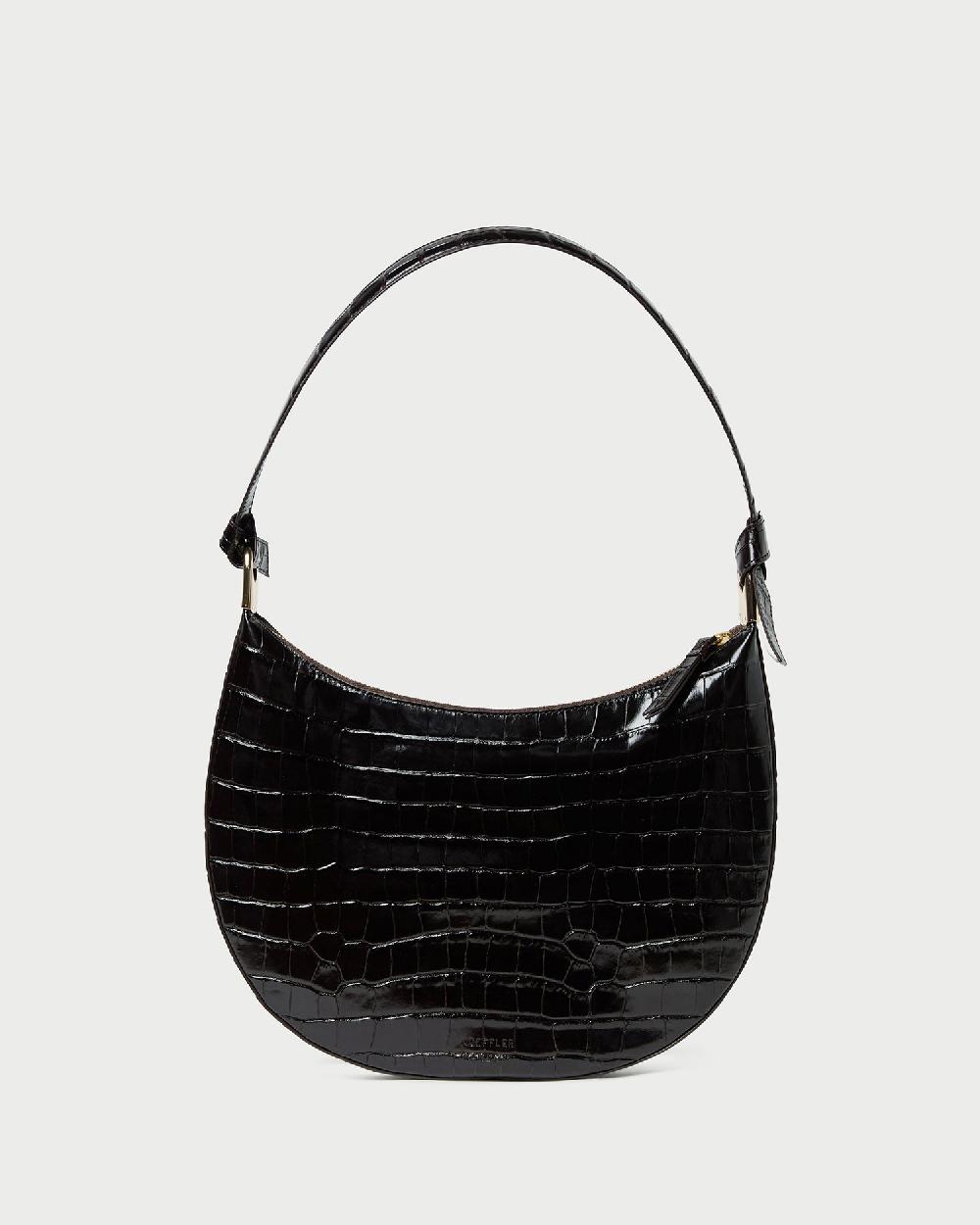loeffler randall Harlow Crocodile Leather Shoulder Bag