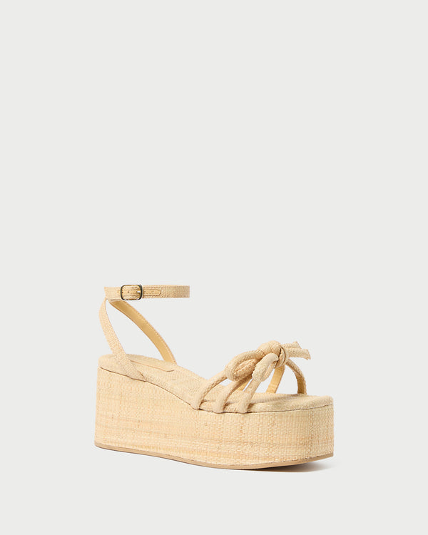 Loeffler Randall Hudson Natural Raffia Platform Sandal