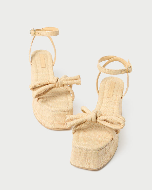 Loeffler Randall Hudson Natural Raffia Platform Sandal