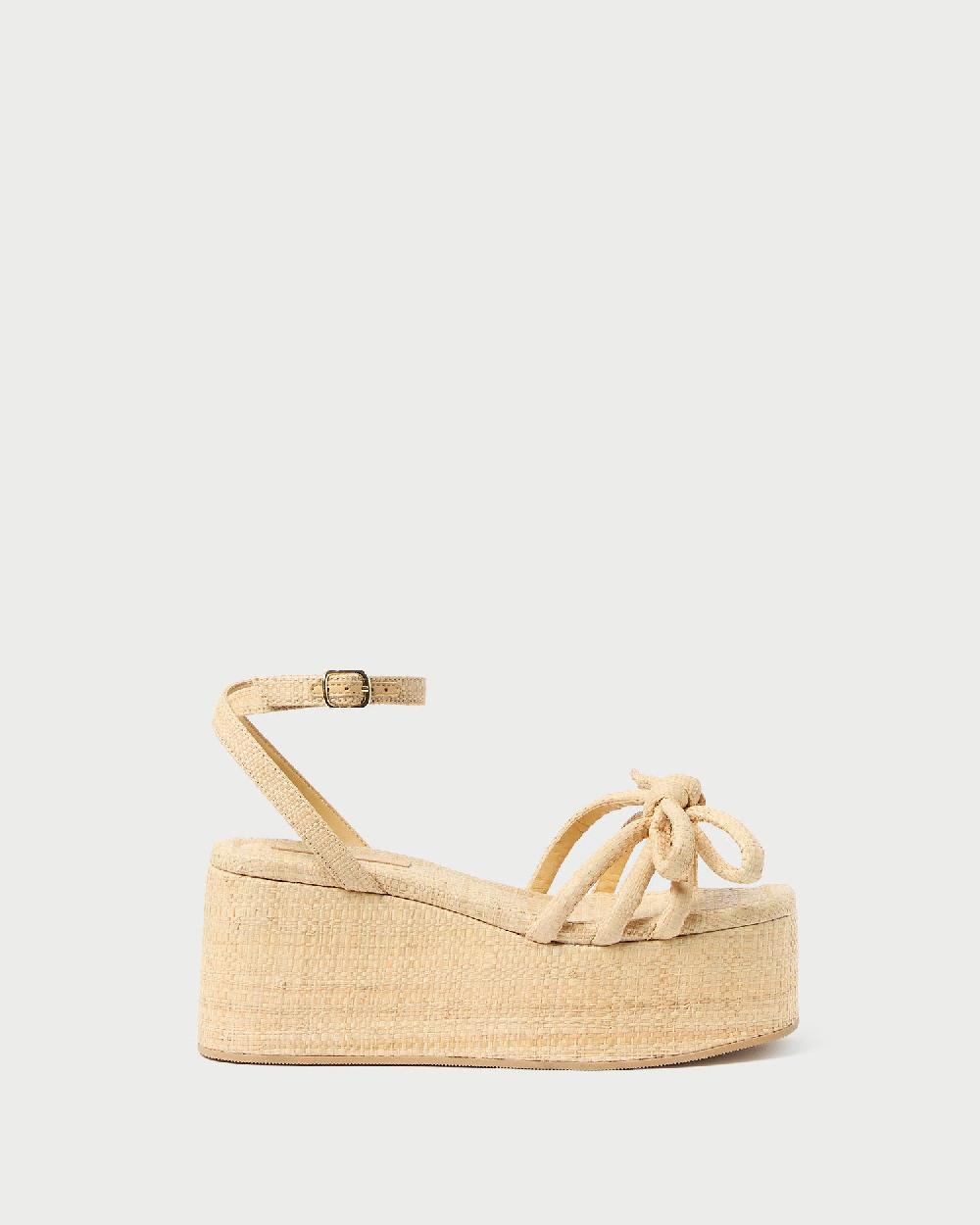 loeffler randall Hudson Natural Raffia Platform Sandal