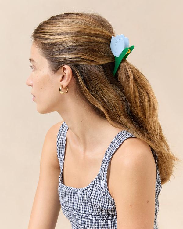 Loeffler Randall Juniper Blue/Cream Multi Tulip Clip Set