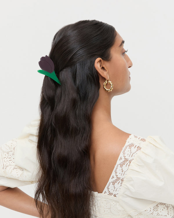 Loeffler Randall Juniper Maroon/Butter Tulip Clip Set