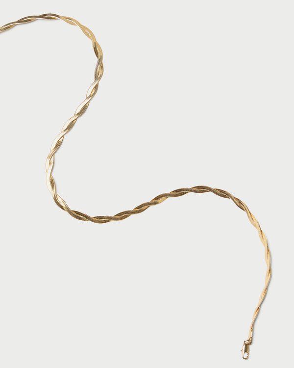 Loeffler Randall Kennedy Gold Twisted Chain Necklace