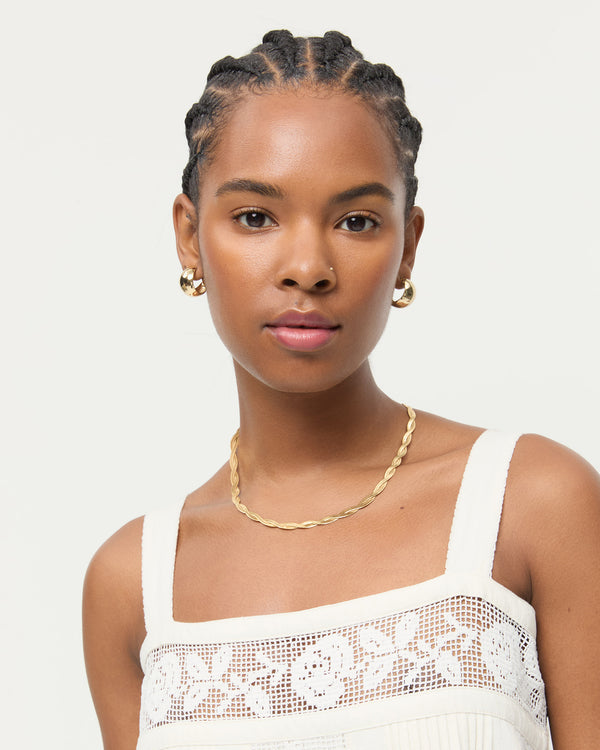 Loeffler Randall Kennedy Gold Twisted Chain Necklace