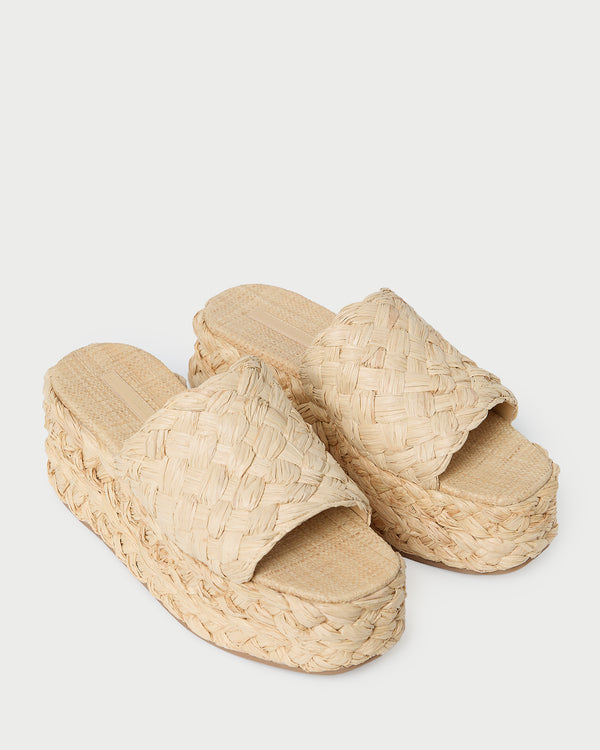 Loeffler Randall Aaron Natural Braided Straw Mule