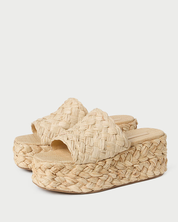 Loeffler Randall Aaron Natural Braided Straw Mule