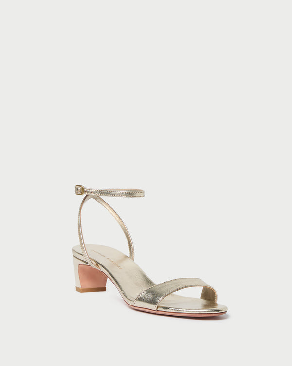 Loeffler Randall Alice Champagne Leather Sandal