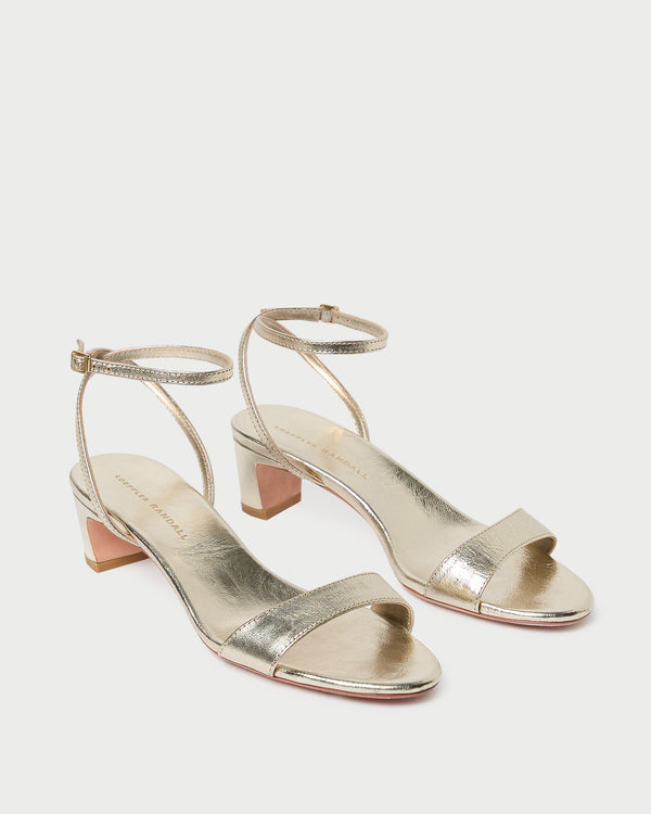 Loeffler Randall Alice Champagne Leather Sandal