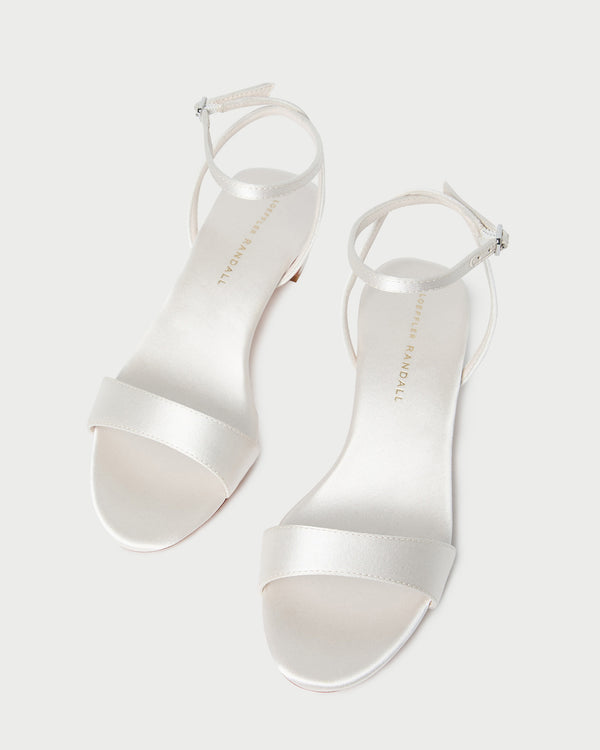 Loeffler Randall Alice Cream Satin Sandal