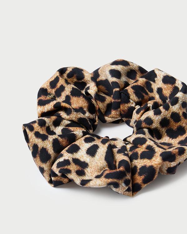 Loeffler Randall Astrid Leopard Jersey Scrunchie
