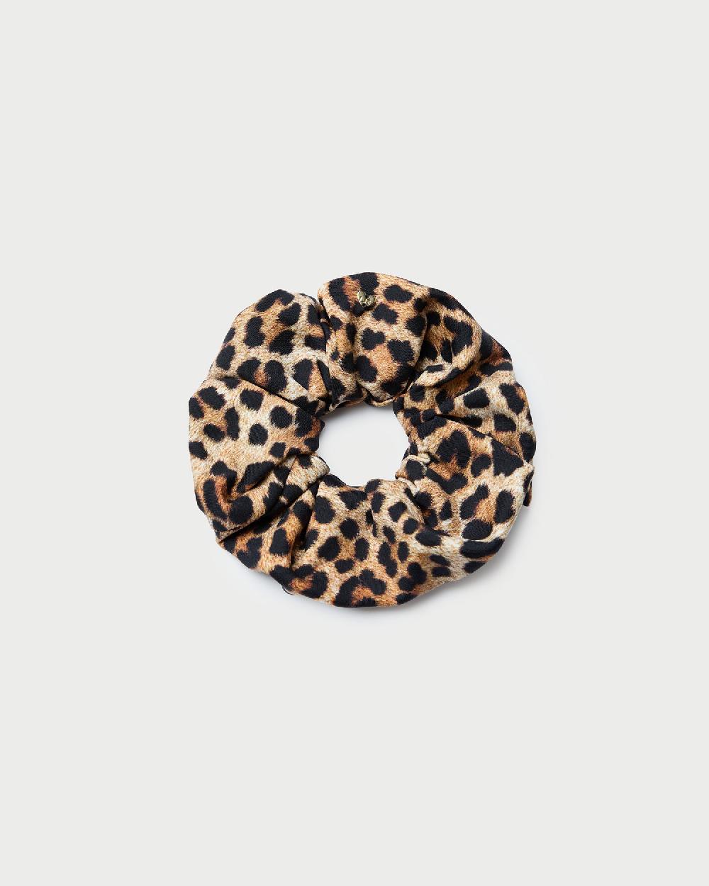 loeffler randall Astrid Leopard Jersey Scrunchie