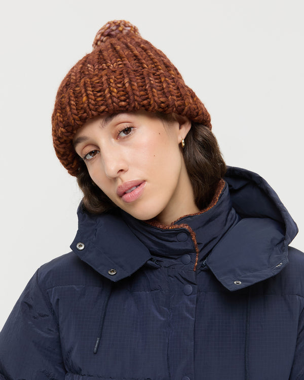Loeffler Randall Ava Sienna Knit Pompom Hat