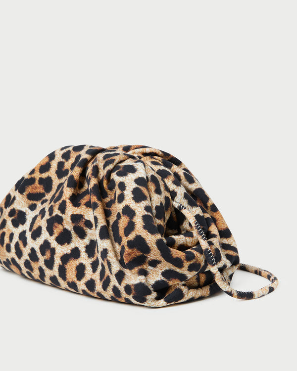 Loeffler Randall Bailey Leopard Jersey Dome Clutch