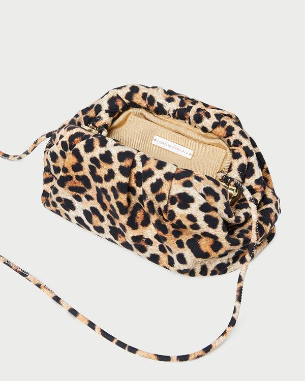 Loeffler Randall Bailey Leopard Jersey Dome Clutch