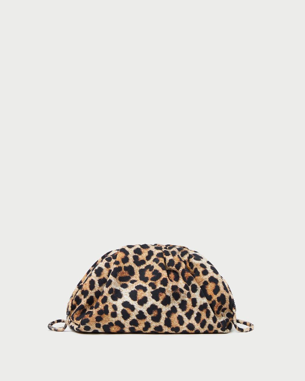 loeffler randall Bailey Leopard Jersey Dome Clutch