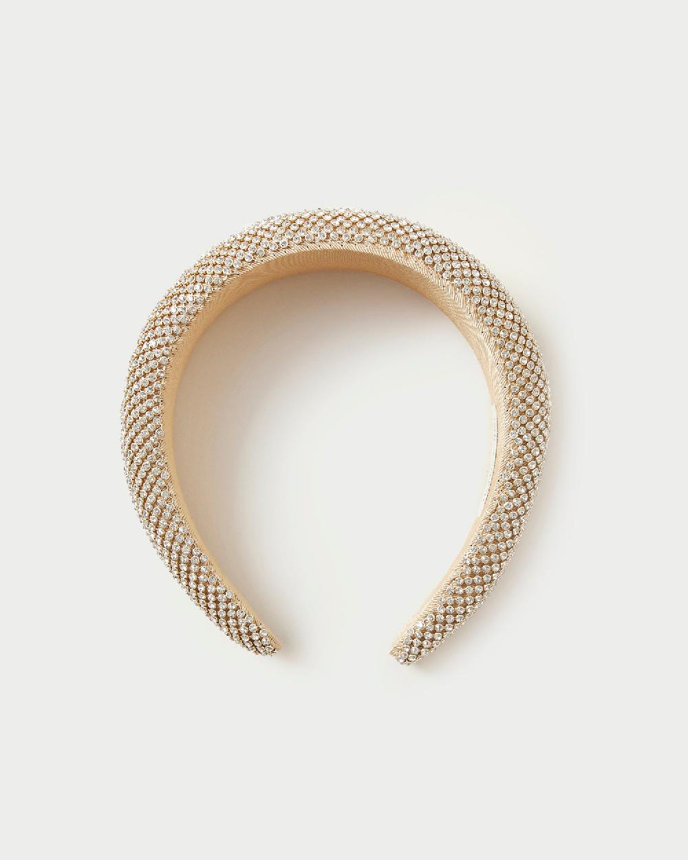 loeffler randall Bellamy Gold Diamanté Headband